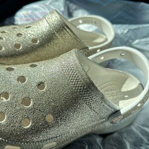 Crocs, Classic Platform Glitter Clog, woman size 8